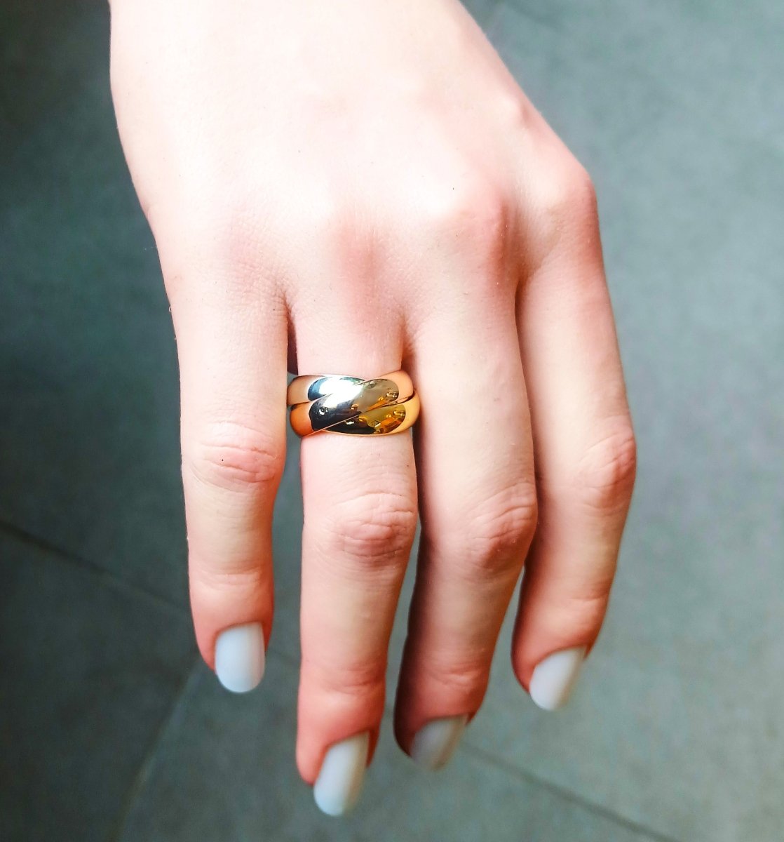 Bague Alliance en or jaune, or blanc et or rose - Castafiore