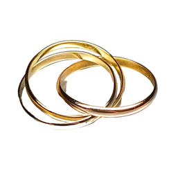 Bague Alliance en or jaune, or blanc et or rose - Castafiore