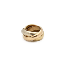 Bague alliance en or jaune, or rose et or gris - Castafiore