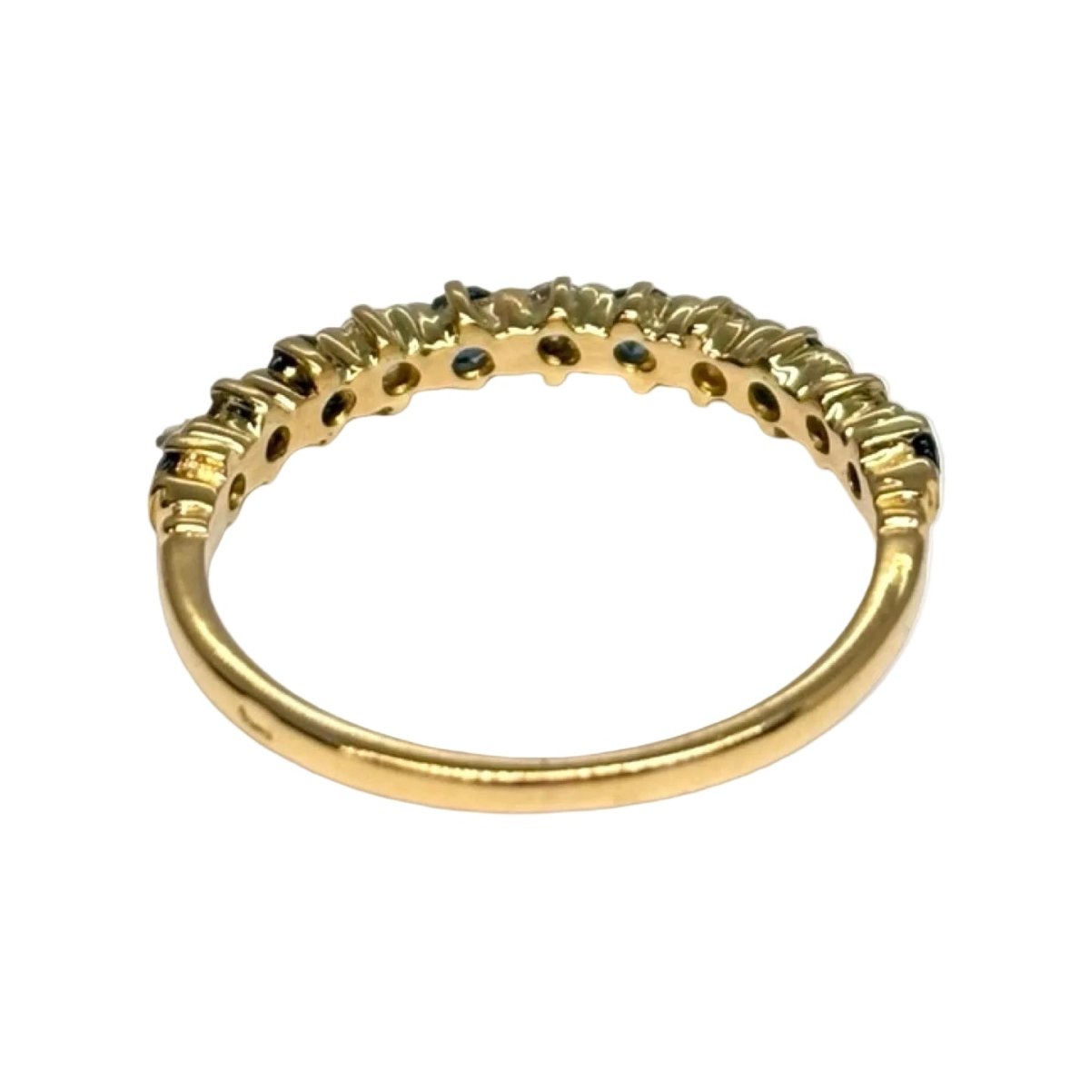Bague Alliance en or jaune, saphirs et diamants - Castafiore