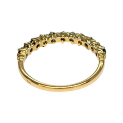 Bague Alliance en or jaune, saphirs et diamants - Castafiore