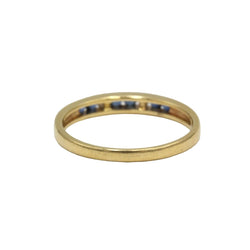 Bague Alliance en or jaune, saphirs et diamants - Castafiore