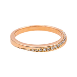 Bague Alliance en or rose et diamants - Castafiore