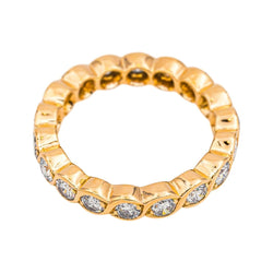 Bague Alliance en or rose et diamants - Castafiore