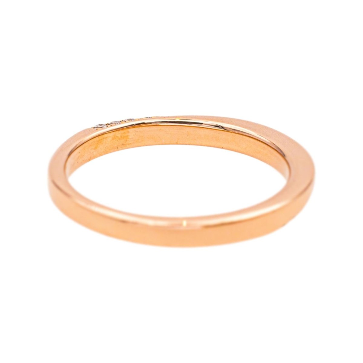 Bague Alliance en or rose et diamants - Castafiore