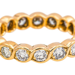 Bague Alliance en or rose et diamants - Castafiore