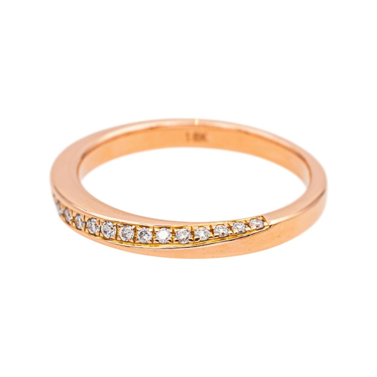 Bague Alliance en or rose et diamants - Castafiore