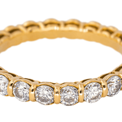 Bague Alliance en or rose et diamants - Castafiore