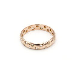 Bague Alliance en or rose et diamants - Castafiore