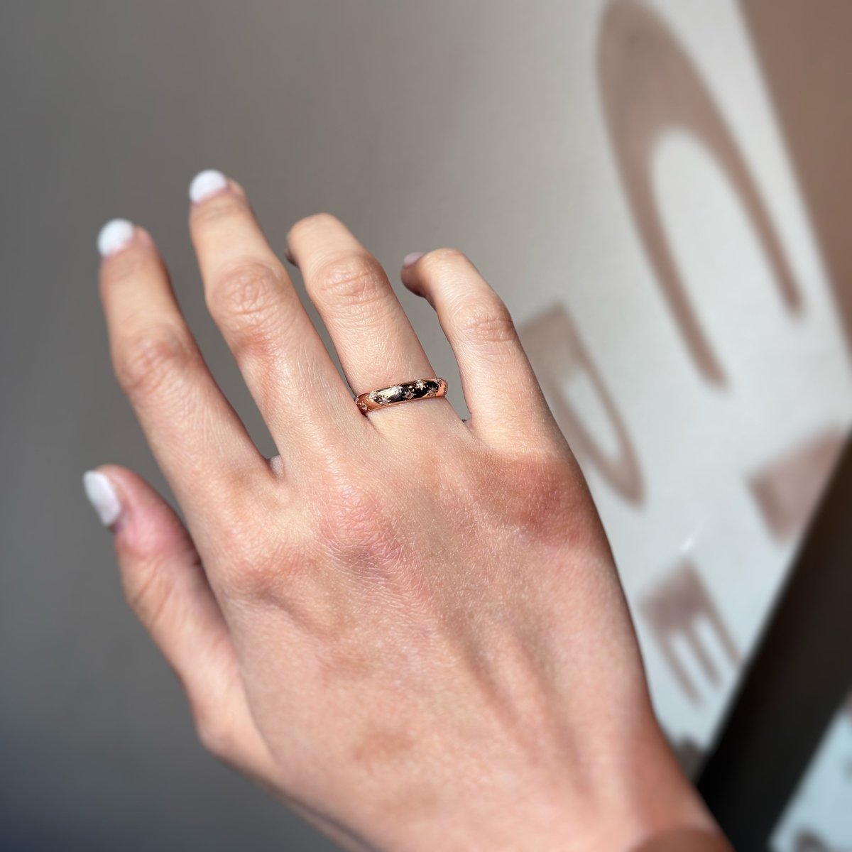 Bague Alliance en or rose et diamants
