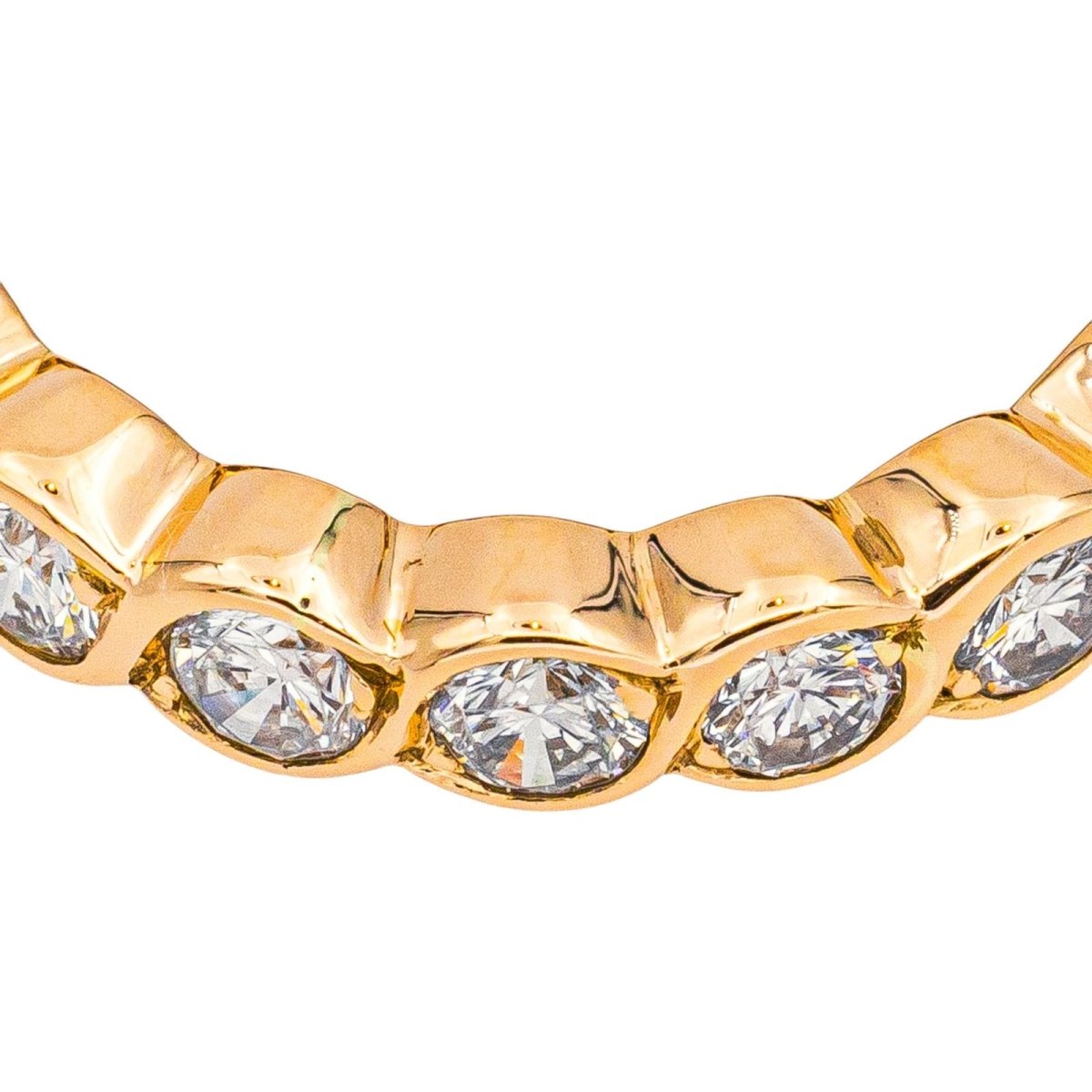 Bague Alliance en or rose et diamants - Castafiore