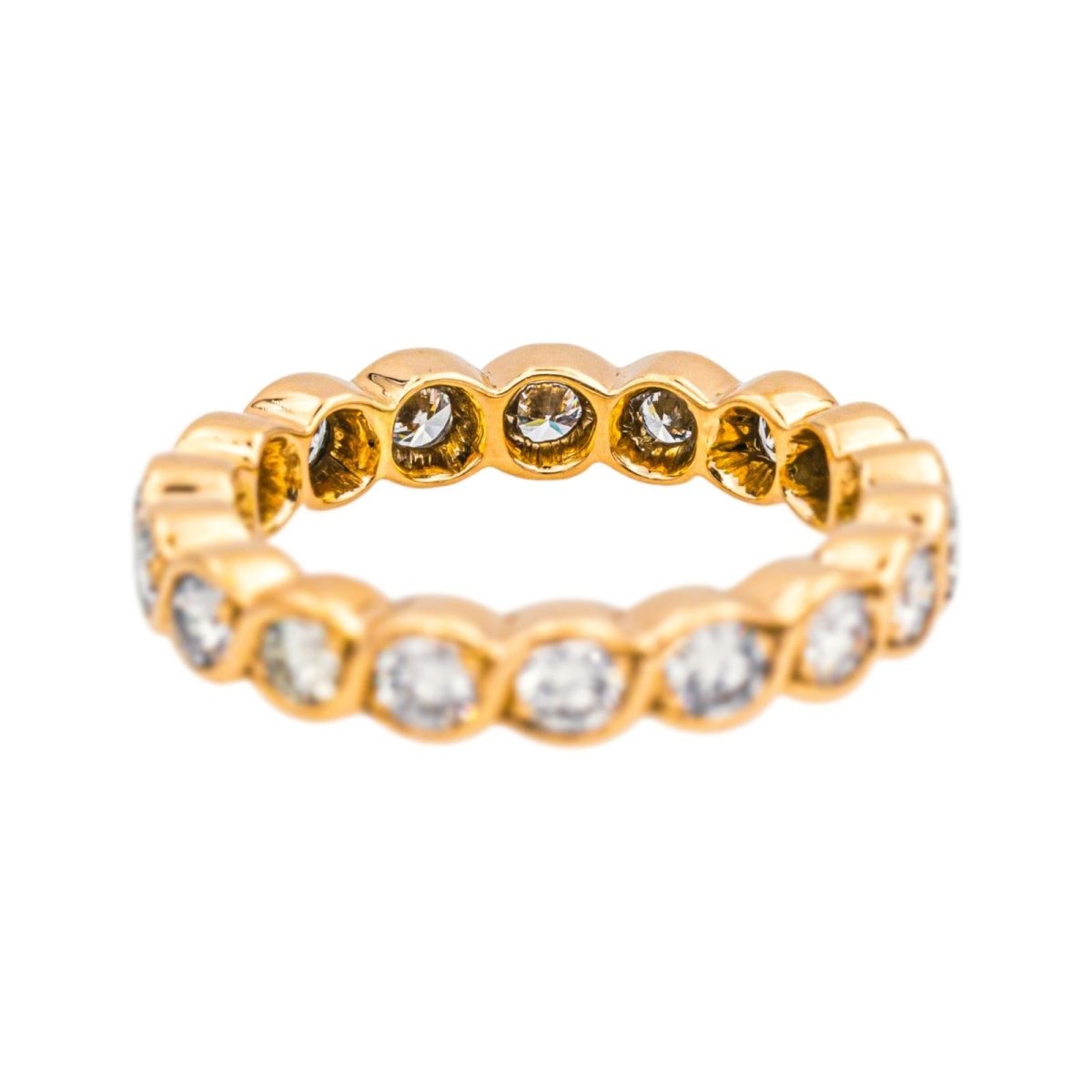 Bague Alliance en or rose et diamants - Castafiore