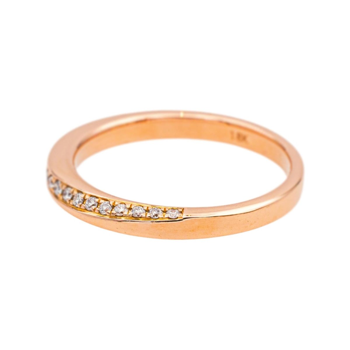 Bague Alliance en or rose et diamants - Castafiore
