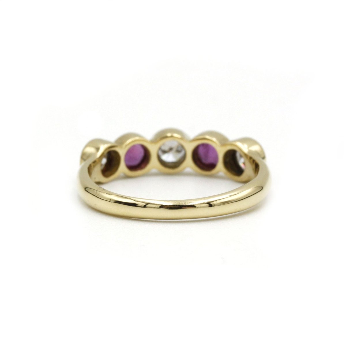 Bague Alliance en or, rubis et diamants - Castafiore