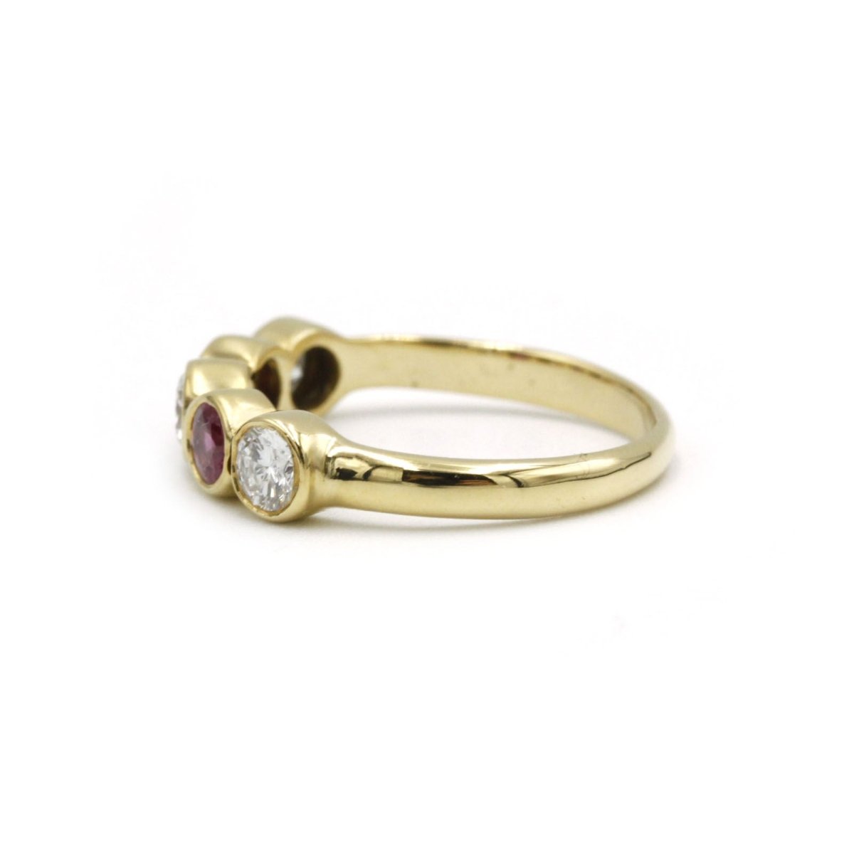 Bague Alliance en or, rubis et diamants - Castafiore