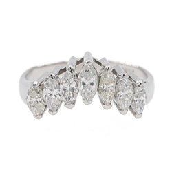 Bague Alliance en platine et diamant - Castafiore