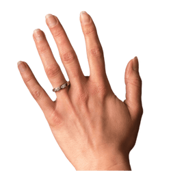 Bague Alliance en platine et diamants - Castafiore