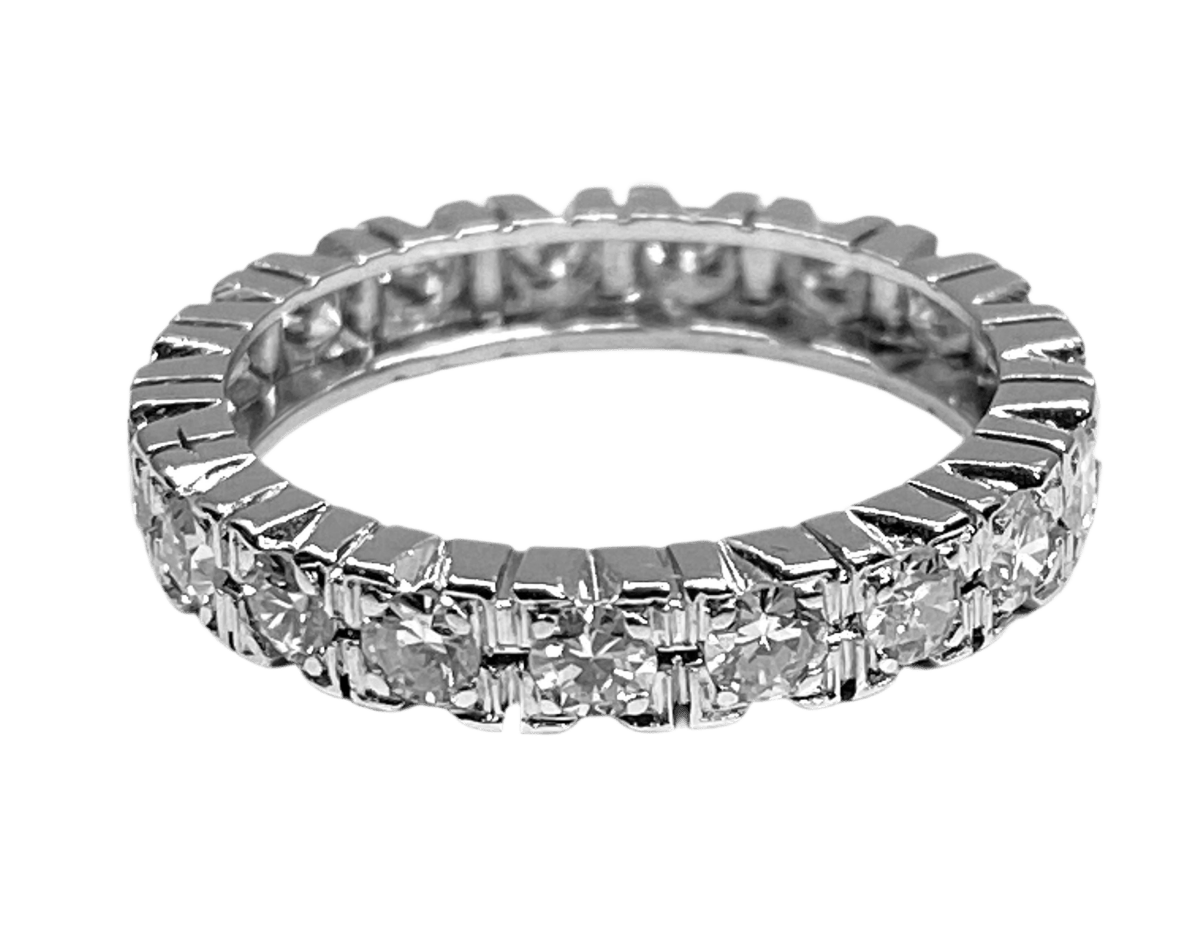 Bague Alliance en platine et diamants - Castafiore