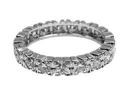 Bague Alliance en platine et diamants - Castafiore