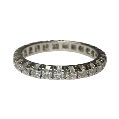Bague Alliance en platine et diamants - Castafiore