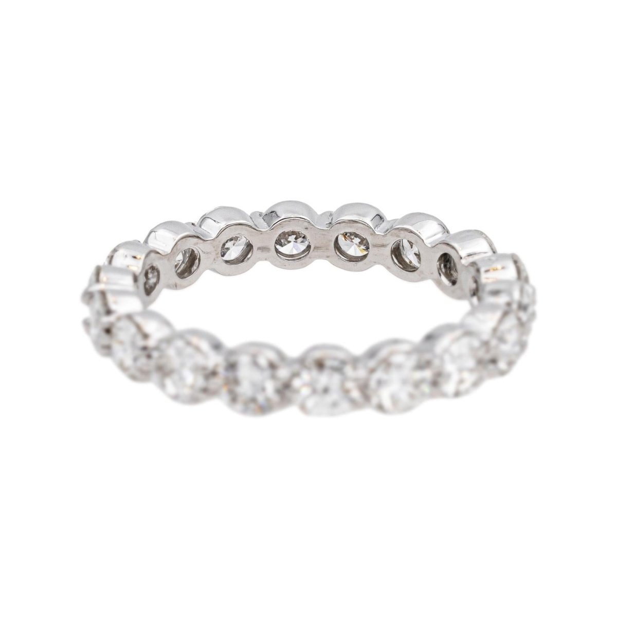 Bague Alliance en platine et diamants - Castafiore