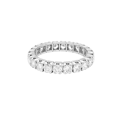 Bague Alliance en platine et diamants - Castafiore