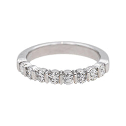 Bague Alliance en platine et diamants - Castafiore