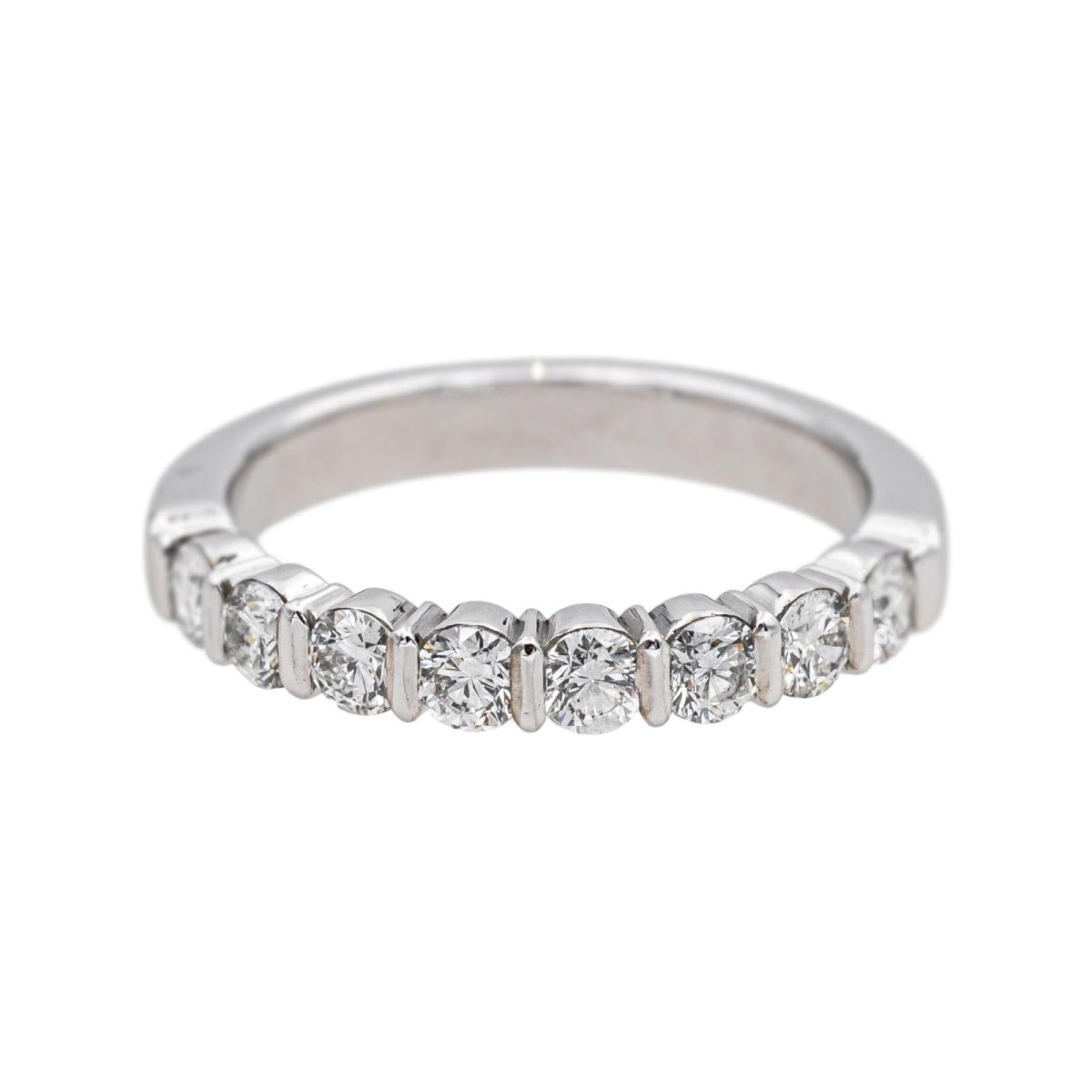 Bague Alliance en platine et diamants - Castafiore