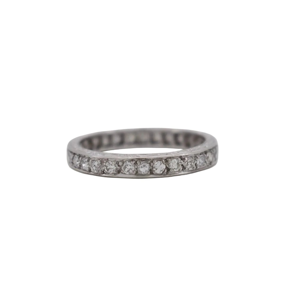 Bague Alliance en platine et diamants - Castafiore