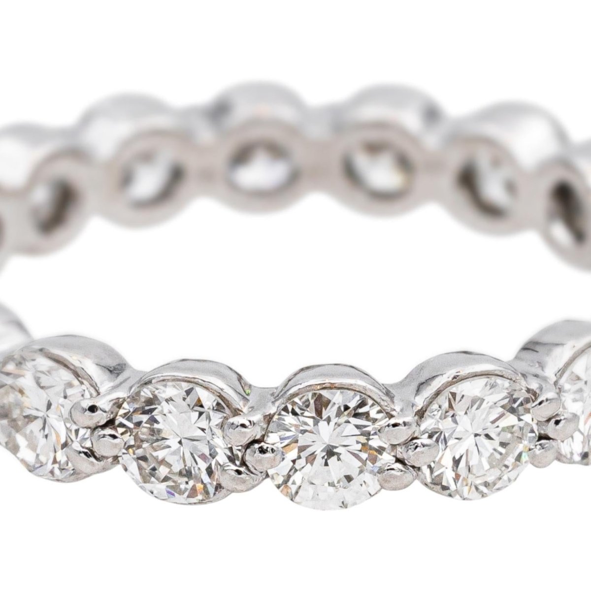 Bague Alliance en platine et diamants - Castafiore