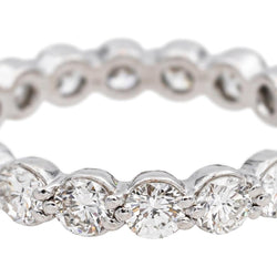 Bague Alliance en platine et diamants - Castafiore