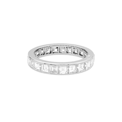 Bague Alliance en platine et diamants - Castafiore