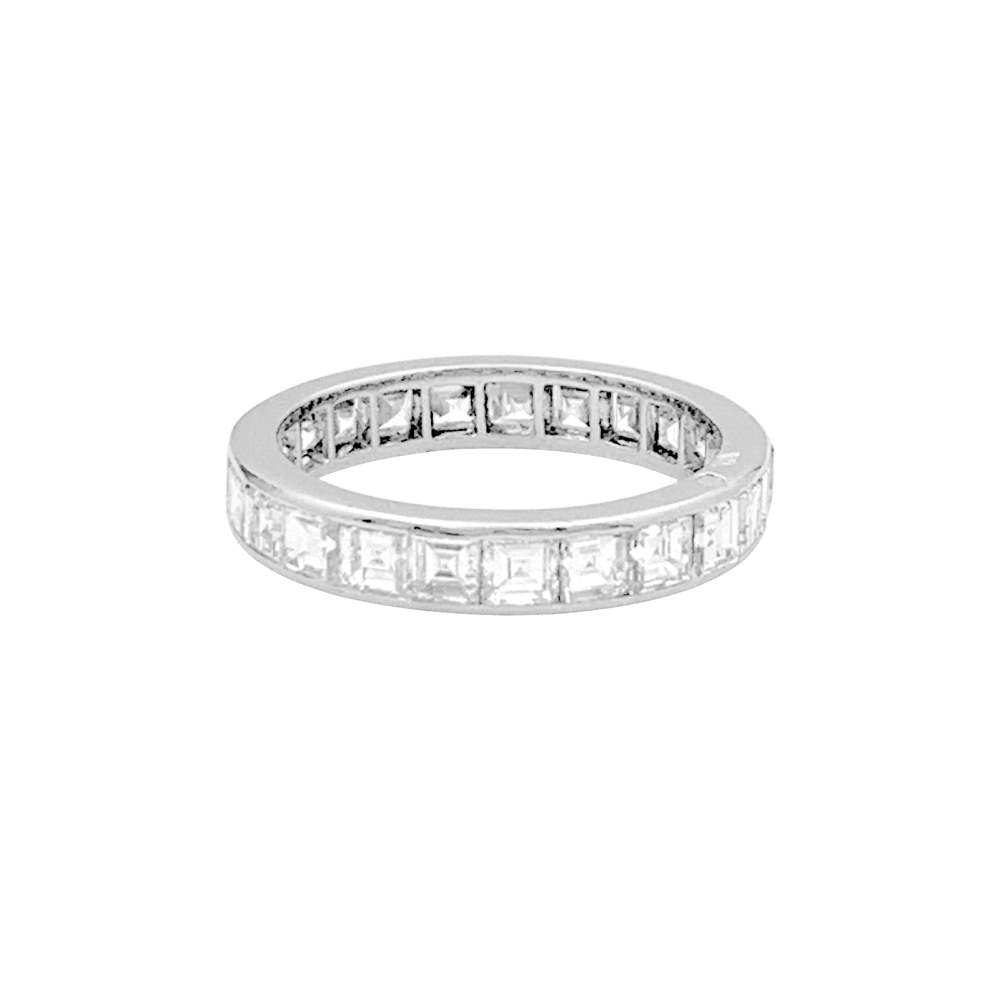 Bague Alliance en platine et diamants - Castafiore