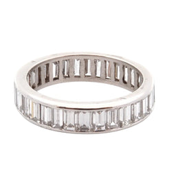 Bague Alliance en platine et diamants - Castafiore