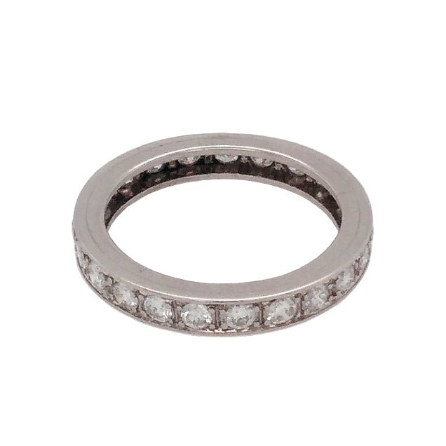 Bague Alliance en platine et diamants - Castafiore