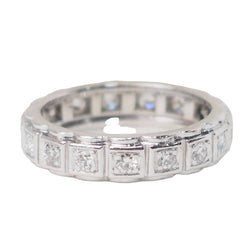 Bague Alliance en platine et diamants - Castafiore