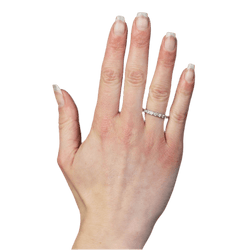 Bague Alliance en platine et diamants - Castafiore