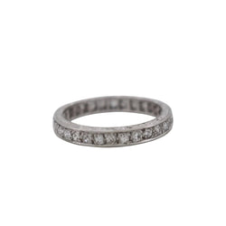 Bague Alliance en platine et diamants - Castafiore
