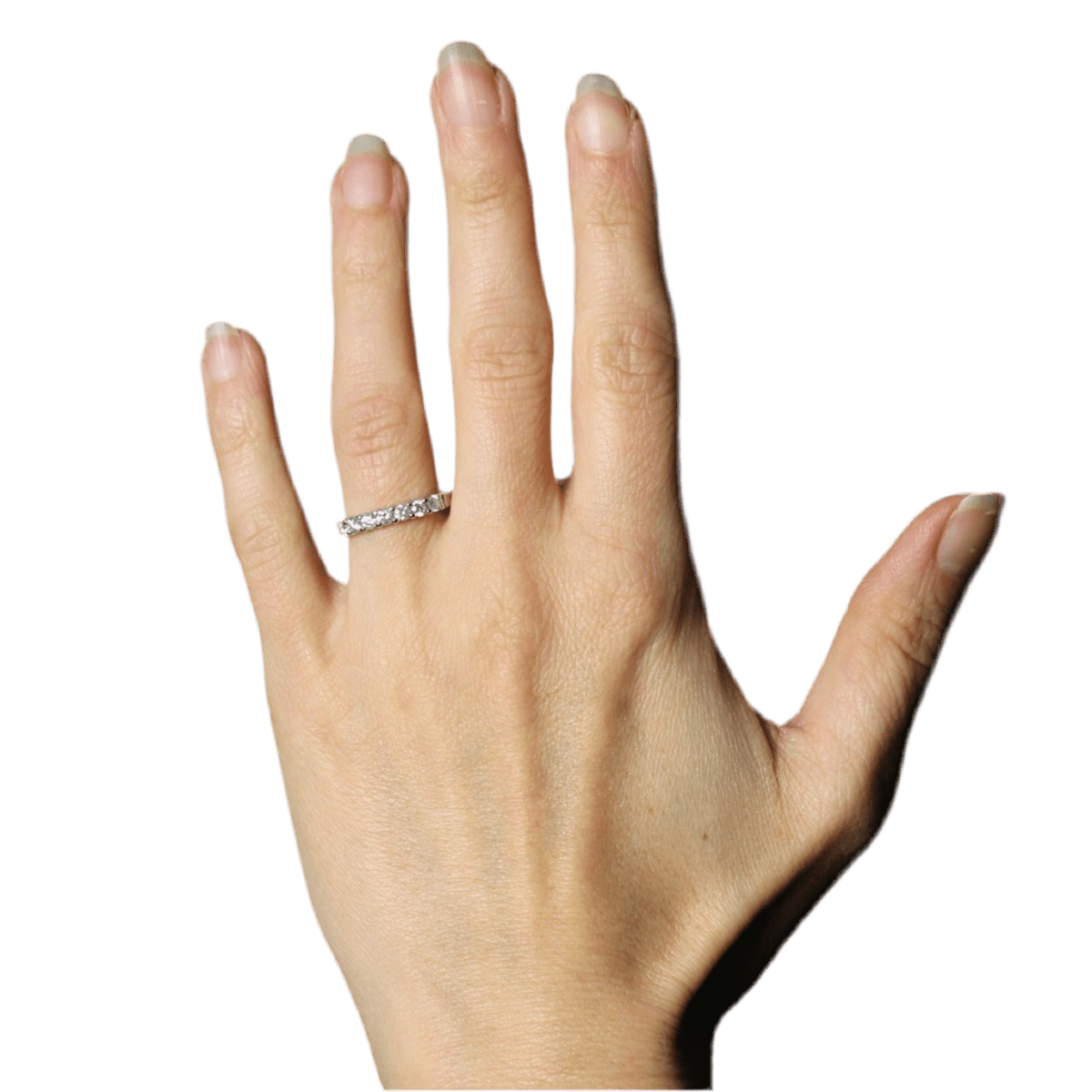 Bague Alliance en platine et diamants - Castafiore