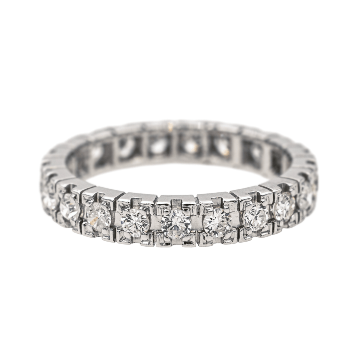 Bague Alliance en platine et diamants - Castafiore