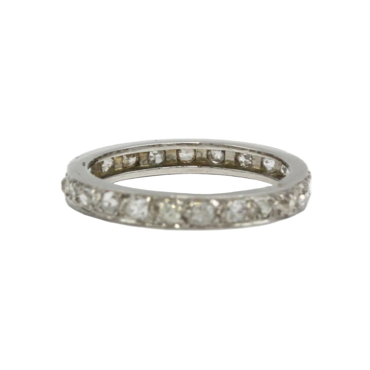 Bague Alliance en platine et diamants - Castafiore