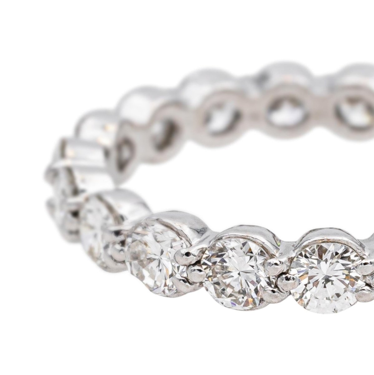 Bague Alliance en platine et diamants - Castafiore