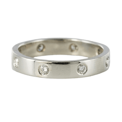 Bague Alliance en platine et diamants - Castafiore