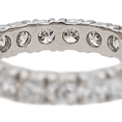 Bague Alliance en platine et diamants - Castafiore