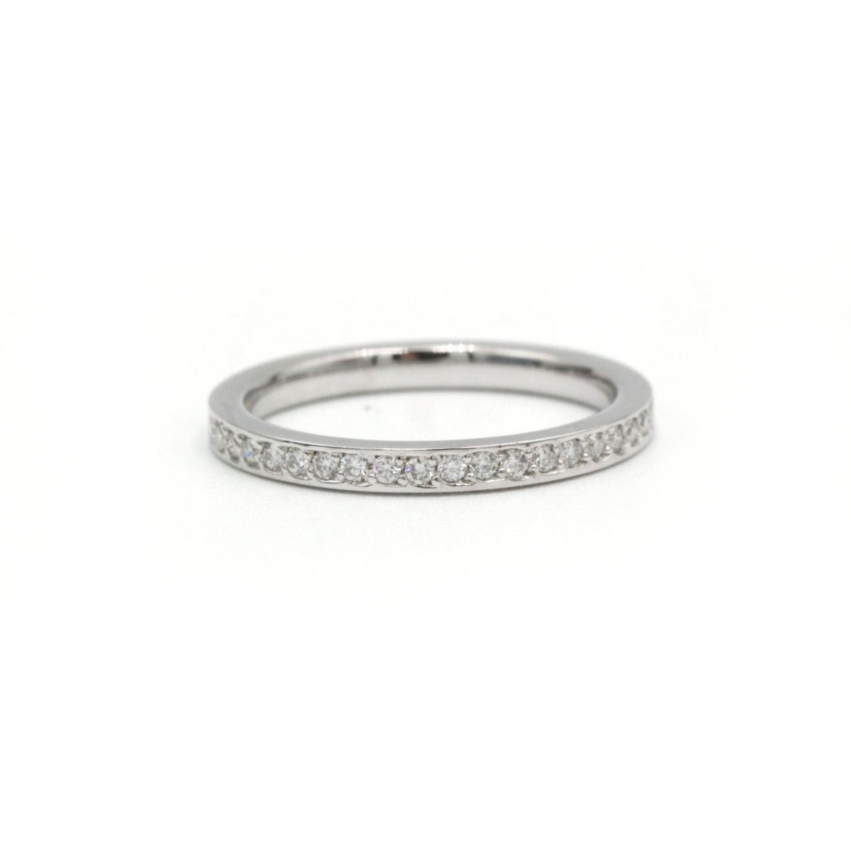 Bague Alliance en platine et diamants - Castafiore