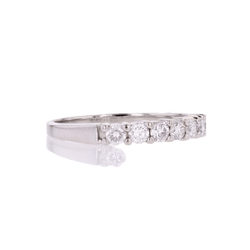 Bague Alliance en platine et diamants - Castafiore