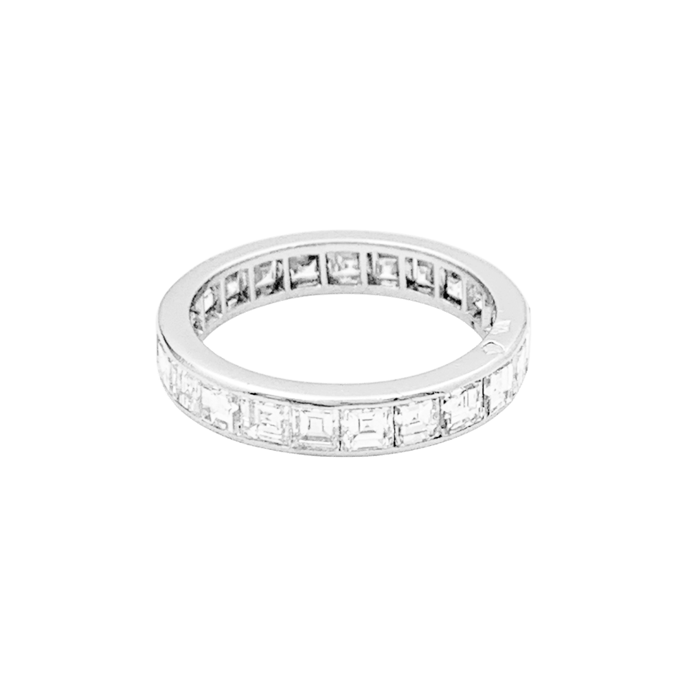 Bague Alliance en platine et diamants - Castafiore