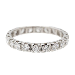 Bague Alliance en platine et diamants - Castafiore