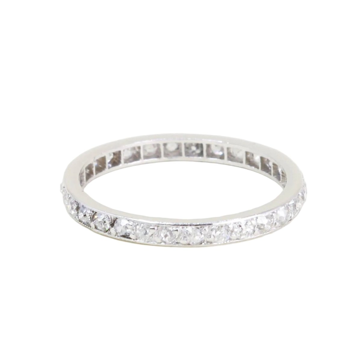 Bague Alliance en platine et diamants - Castafiore