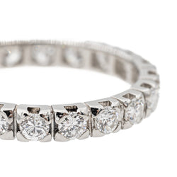 Bague Alliance en platine et diamants - Castafiore